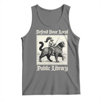 Defend Your Local Public Library Tank Top Knight Cat for Fantasy Book Lovers