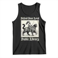 Defend Your Local Public Library Tank Top Knight Cat for Fantasy Book Lovers