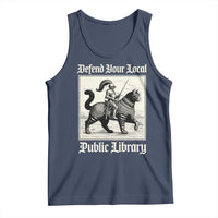 Defend Your Local Public Library Tank Top Knight Cat for Fantasy Book Lovers