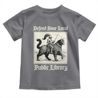 Defend Your Local Public Library Toddler T Shirt Knight Cat for Fantasy Book Lovers