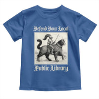 Defend Your Local Public Library Toddler T Shirt Knight Cat for Fantasy Book Lovers