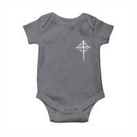 Christian Religious Jesus Shirt with Cross Logo Graphic Baby Onesie
