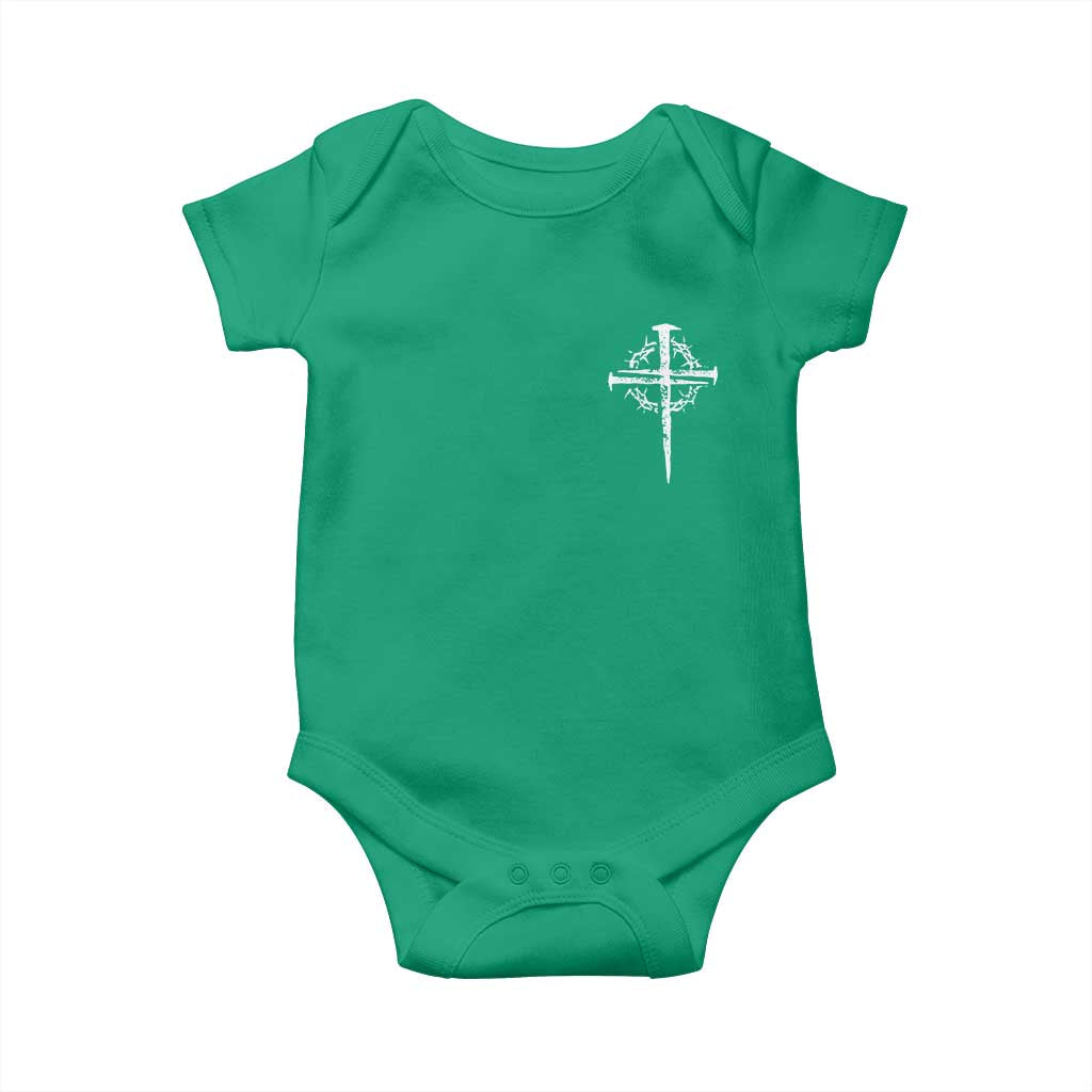 Christian Religious Jesus Shirt with Cross Logo Graphic Baby Onesie