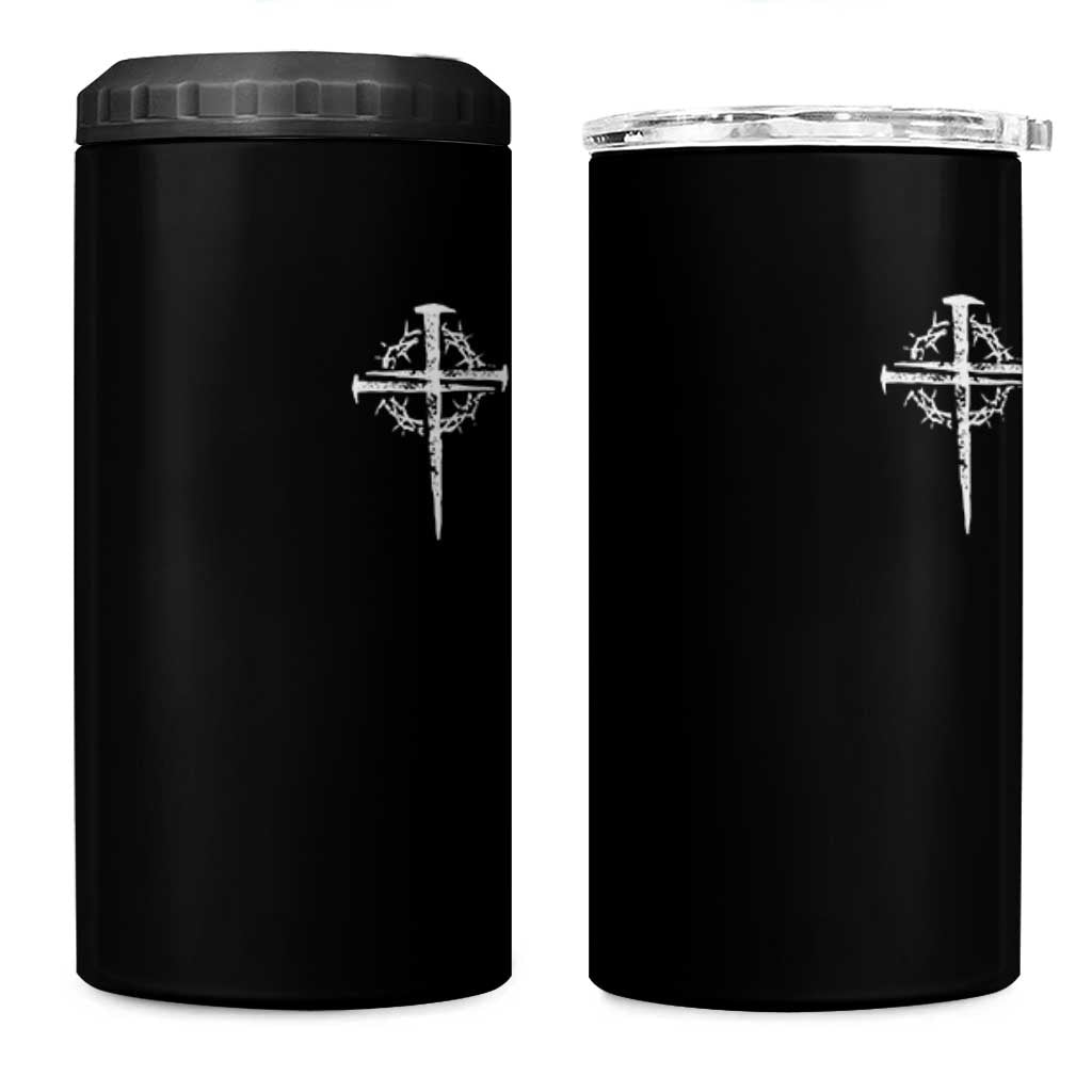 Christian Religious Jesus Shirt with Cross Logo Graphic 4 in 1 Can Cooler Tumbler
