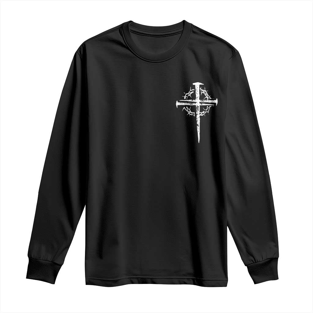 Christian Religious Jesus Shirt with Cross Logo Graphic Long Sleeve Shirt