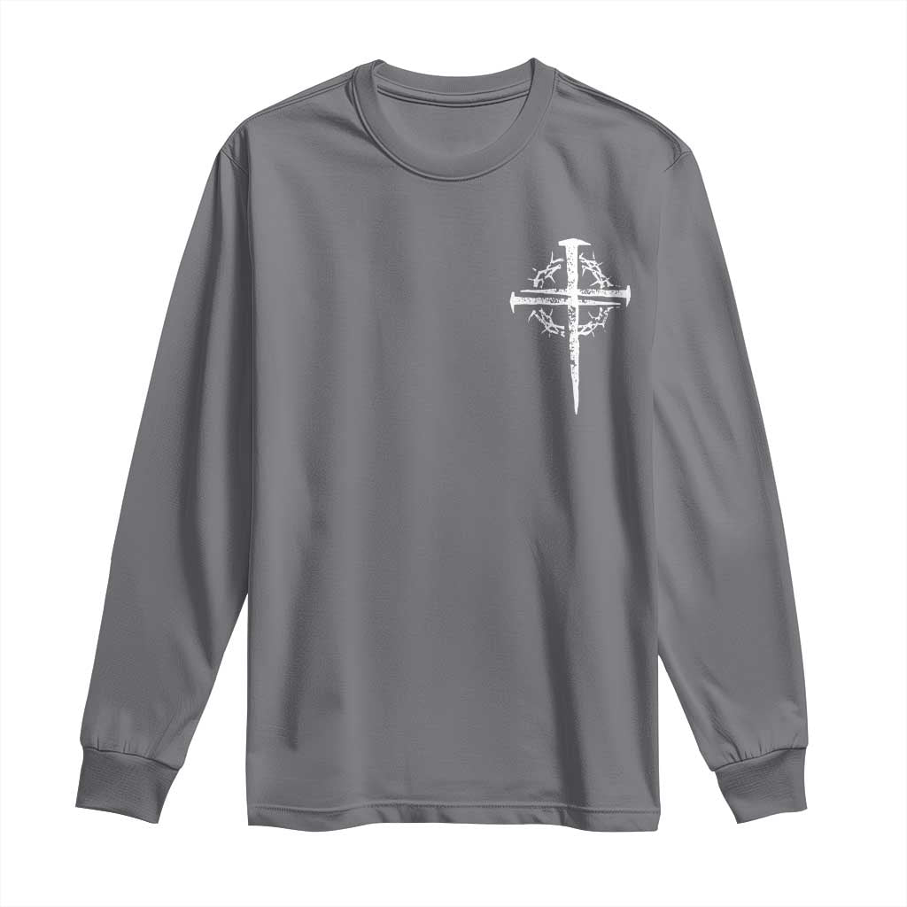 Christian Religious Jesus Shirt with Cross Logo Graphic Long Sleeve Shirt