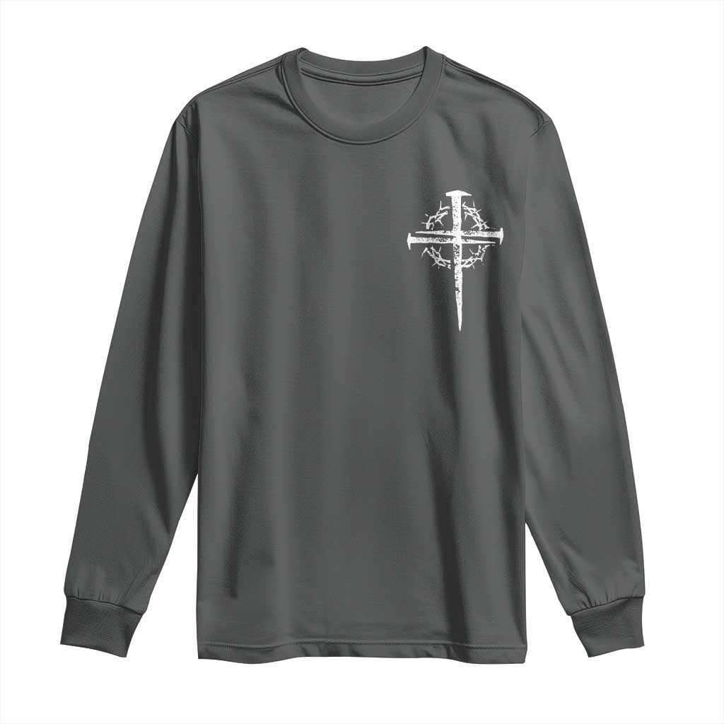Christian Religious Jesus Shirt with Cross Logo Graphic Long Sleeve Shirt