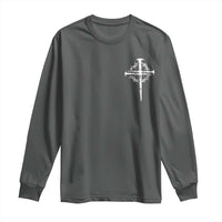 Christian Religious Jesus Shirt with Cross Logo Graphic Long Sleeve Shirt