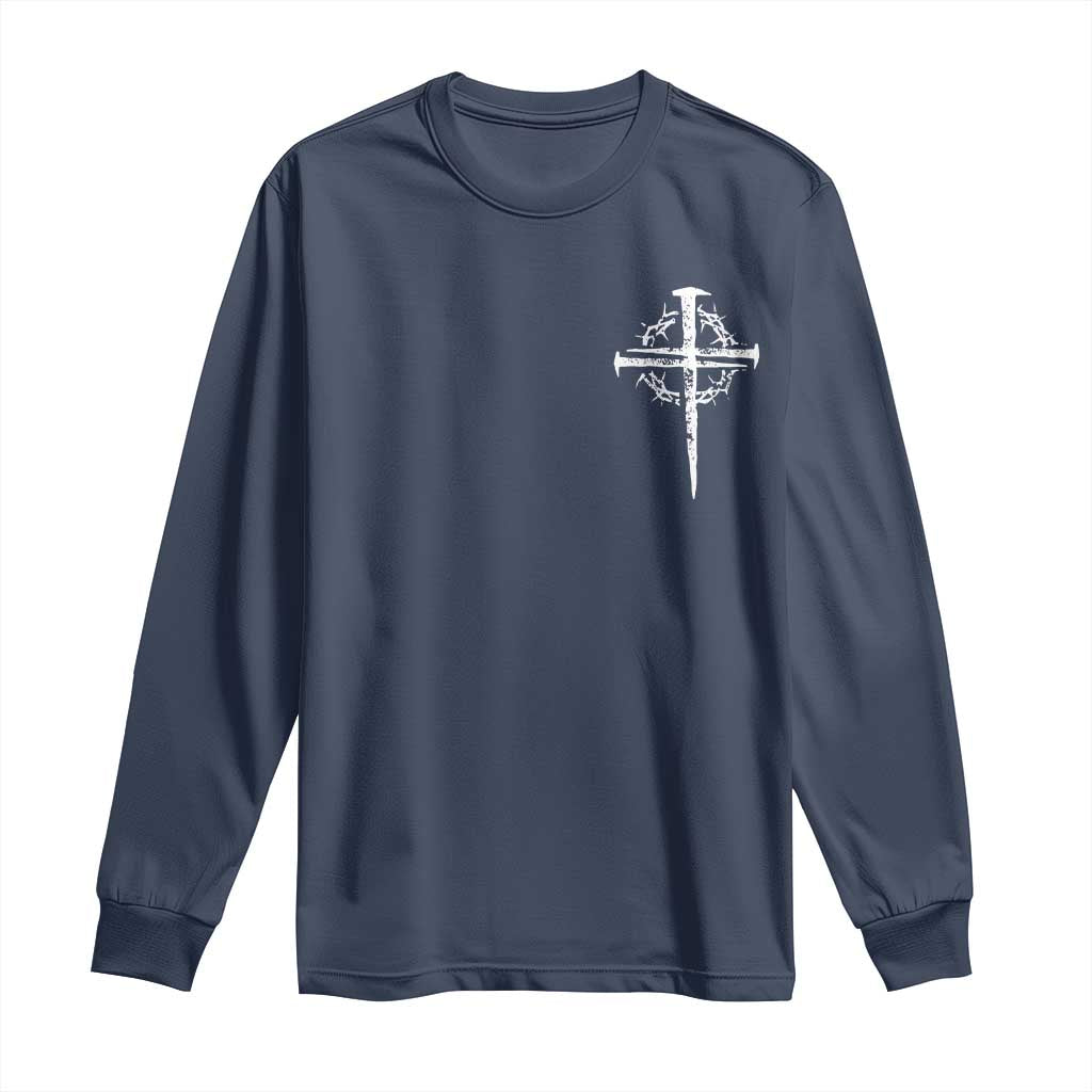 Christian Religious Jesus Shirt with Cross Logo Graphic Long Sleeve Shirt