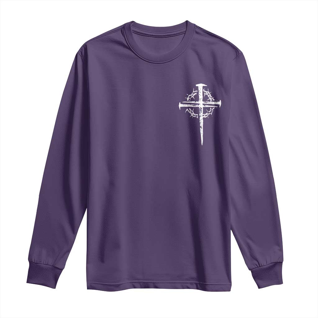 Christian Religious Jesus Shirt with Cross Logo Graphic Long Sleeve Shirt
