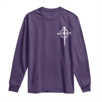 Christian Religious Jesus Shirt with Cross Logo Graphic Long Sleeve Shirt
