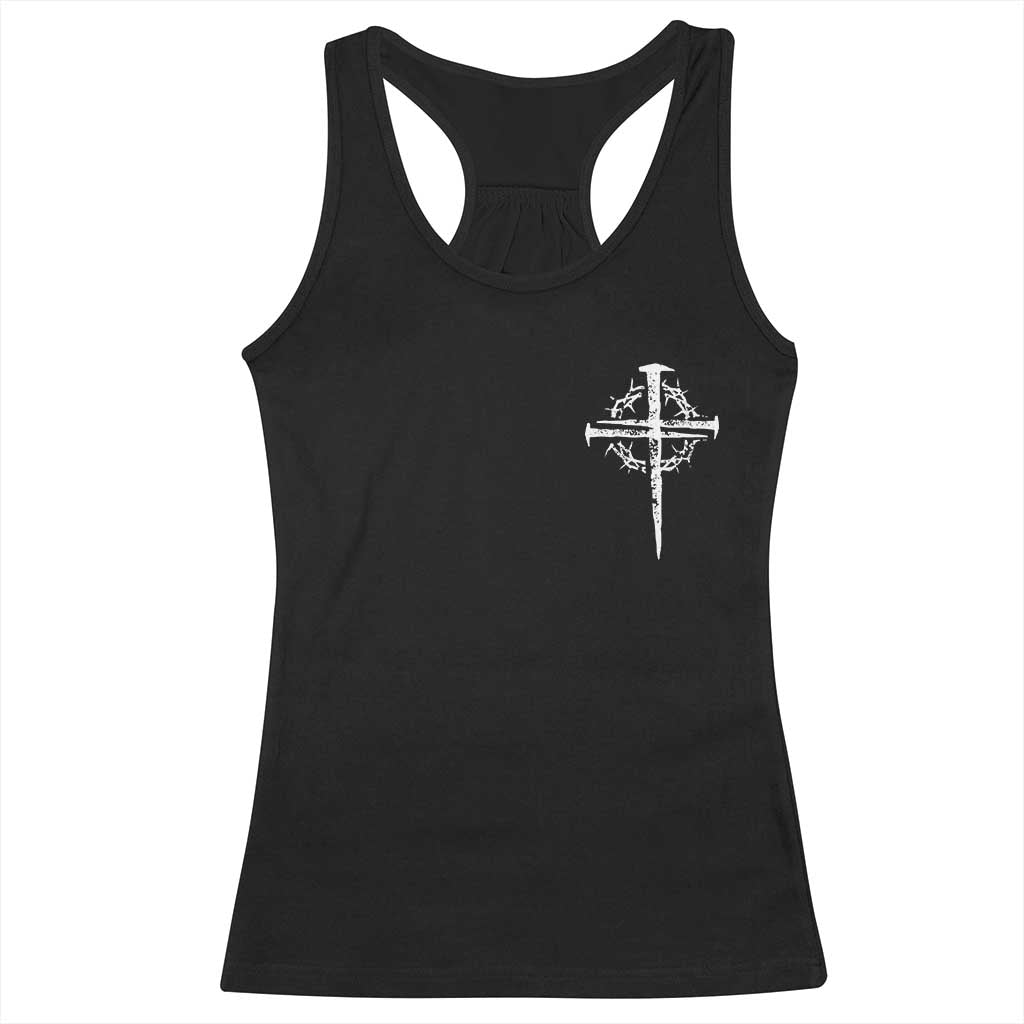 Christian Religious Jesus Shirt with Cross Logo Graphic Racerback Tank Top