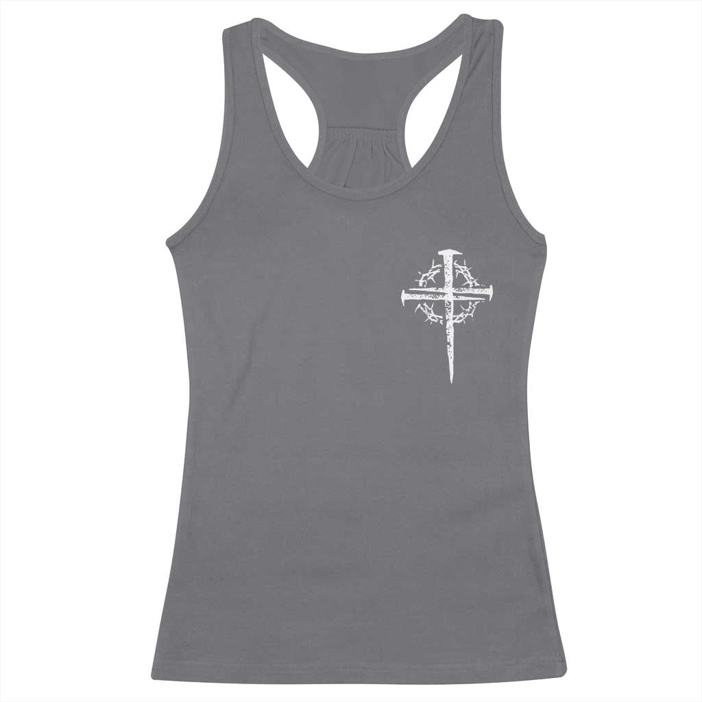 Christian Religious Jesus Shirt with Cross Logo Graphic Racerback Tank Top
