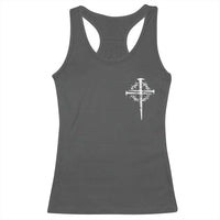 Christian Religious Jesus Shirt with Cross Logo Graphic Racerback Tank Top