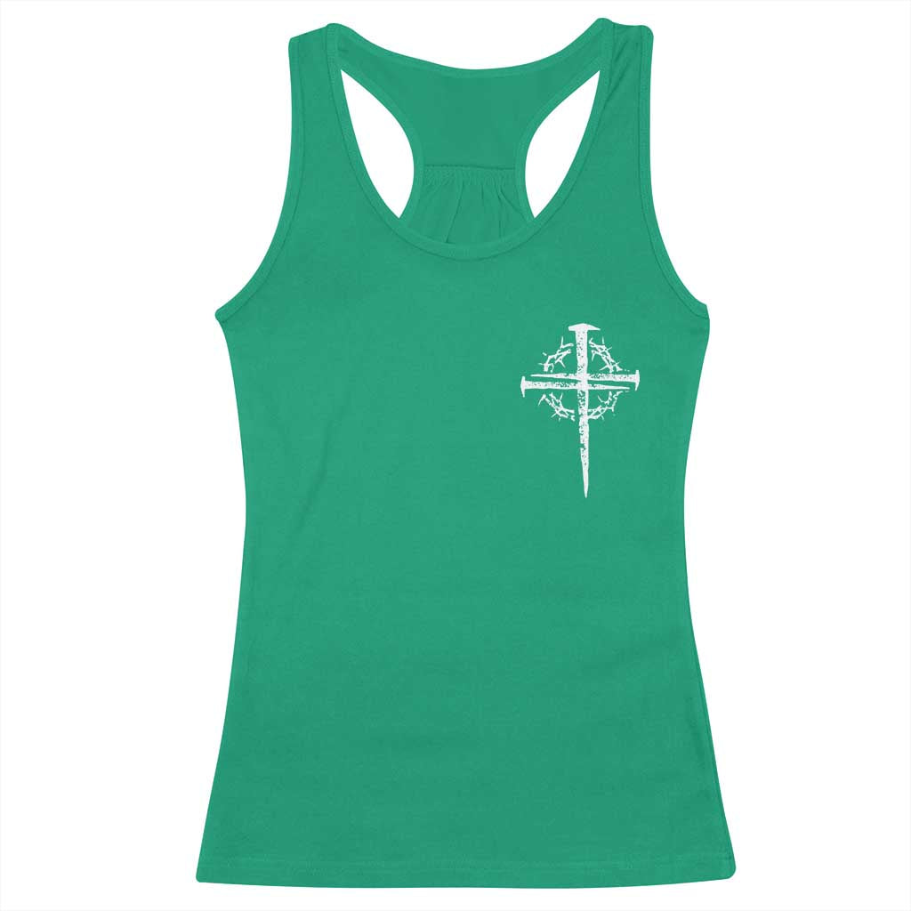 Christian Religious Jesus Shirt with Cross Logo Graphic Racerback Tank Top