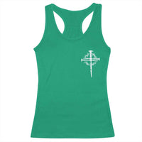 Christian Religious Jesus Shirt with Cross Logo Graphic Racerback Tank Top