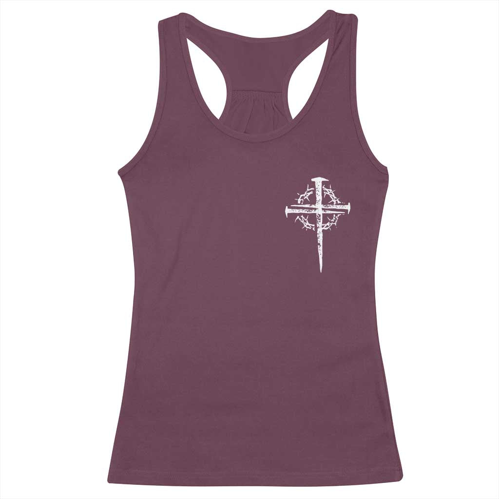 Christian Religious Jesus Shirt with Cross Logo Graphic Racerback Tank Top