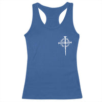 Christian Religious Jesus Shirt with Cross Logo Graphic Racerback Tank Top