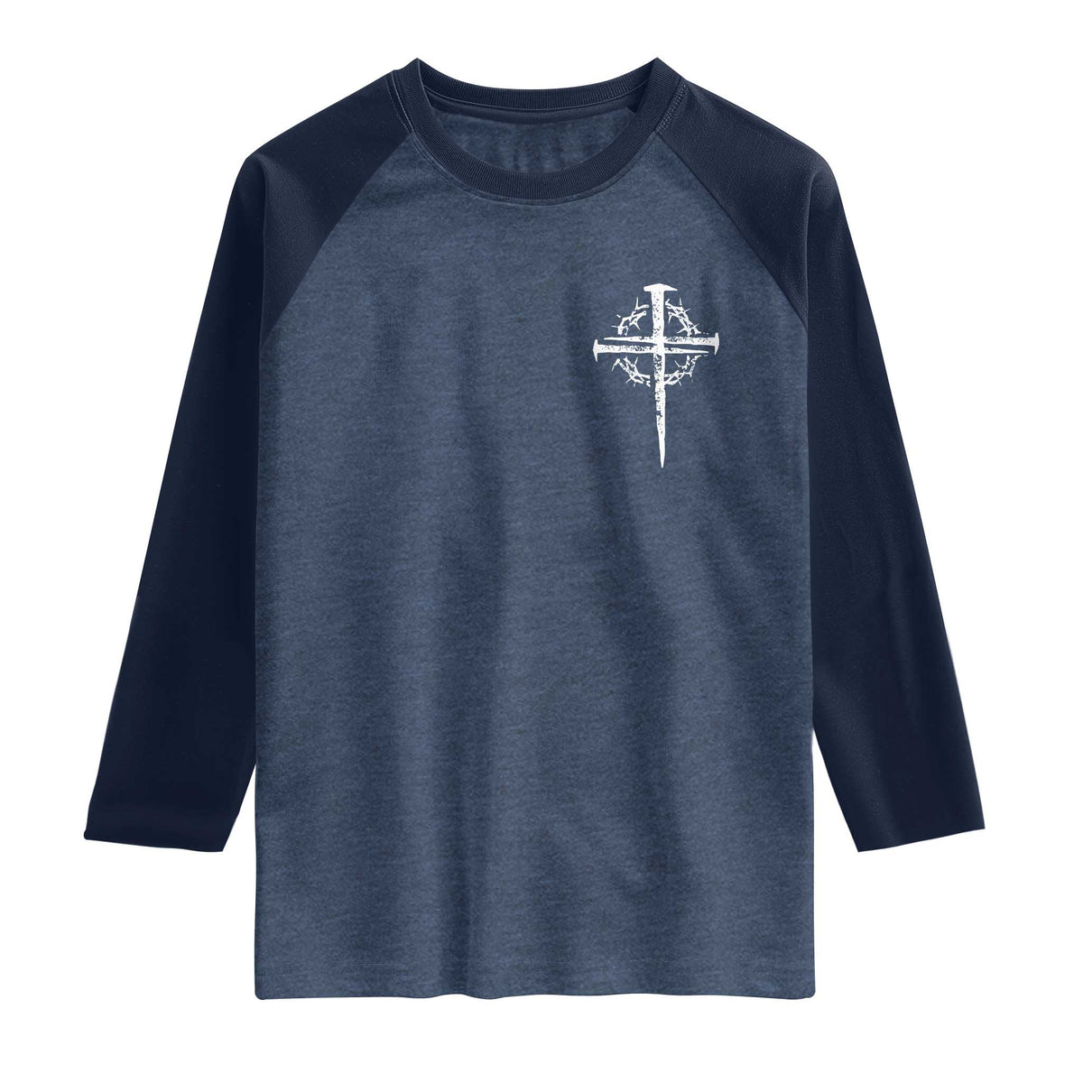 Christian Religious Jesus Shirt with Cross Logo Graphic Raglan Shirt