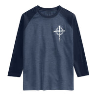 Christian Religious Jesus Shirt with Cross Logo Graphic Raglan Shirt