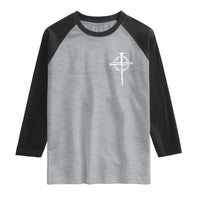 Christian Religious Jesus Shirt with Cross Logo Graphic Raglan Shirt