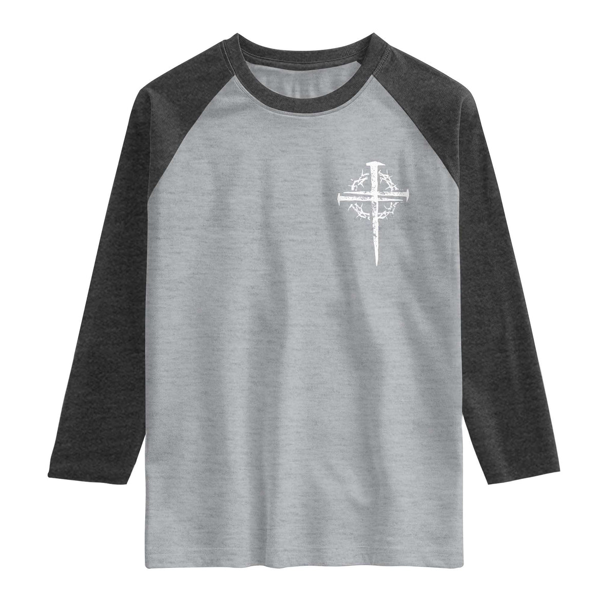 Christian Religious Jesus Shirt with Cross Logo Graphic Raglan Shirt