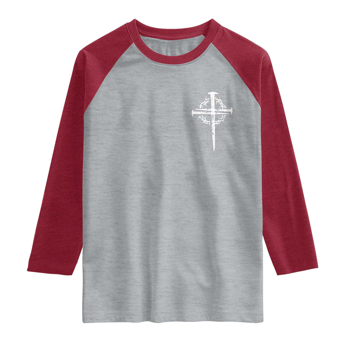 Christian Religious Jesus Shirt with Cross Logo Graphic Raglan Shirt
