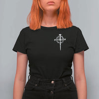 Christian Religious Jesus Shirt with Cross Logo Graphic T Shirt For Women