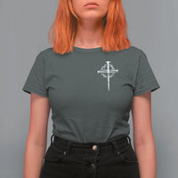 Christian Religious Jesus Shirt with Cross Logo Graphic T Shirt For Women