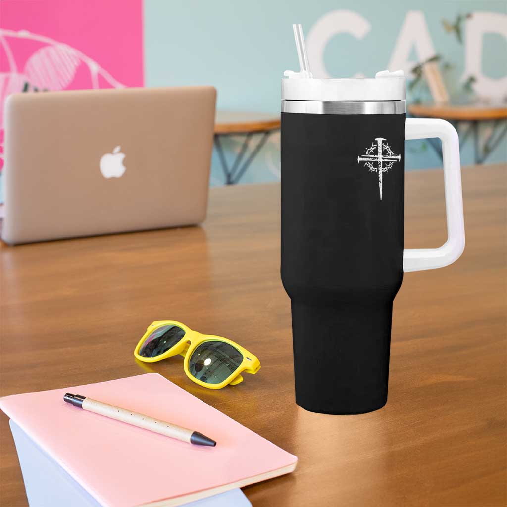 Christian Religious Jesus Shirt with Cross Logo Graphic Tumbler With Handle