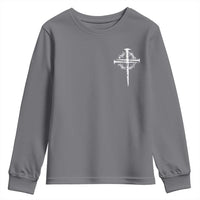 Christian Religious Jesus Shirt with Cross Logo Graphic Youth Sweatshirt