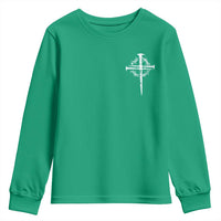 Christian Religious Jesus Shirt with Cross Logo Graphic Youth Sweatshirt
