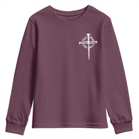 Christian Religious Jesus Shirt with Cross Logo Graphic Youth Sweatshirt
