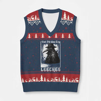 But Did You Try Leeches Plague Doctor V-Neck Knit Sweater Vest Funny Middle Age Medicines Gothic
