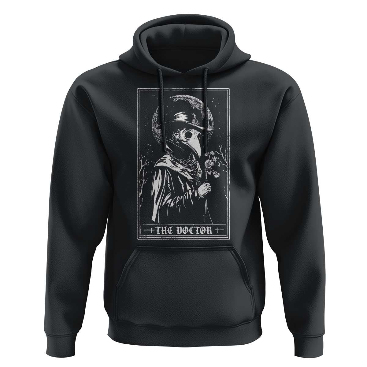 Plague Doctor Tarot Card Hoodie Horror Death Occult Satanic