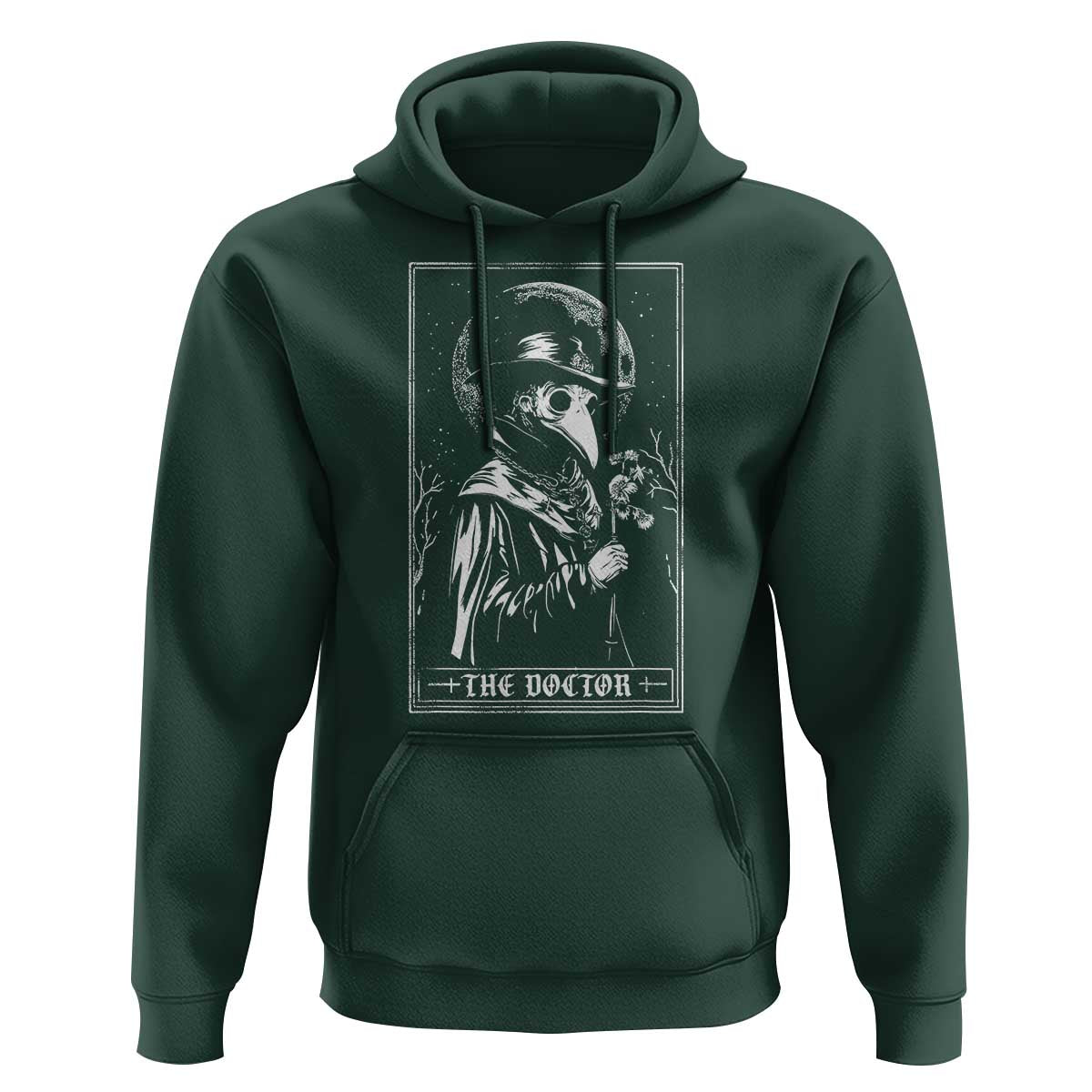 Plague Doctor Tarot Card Hoodie Horror Death Occult Satanic