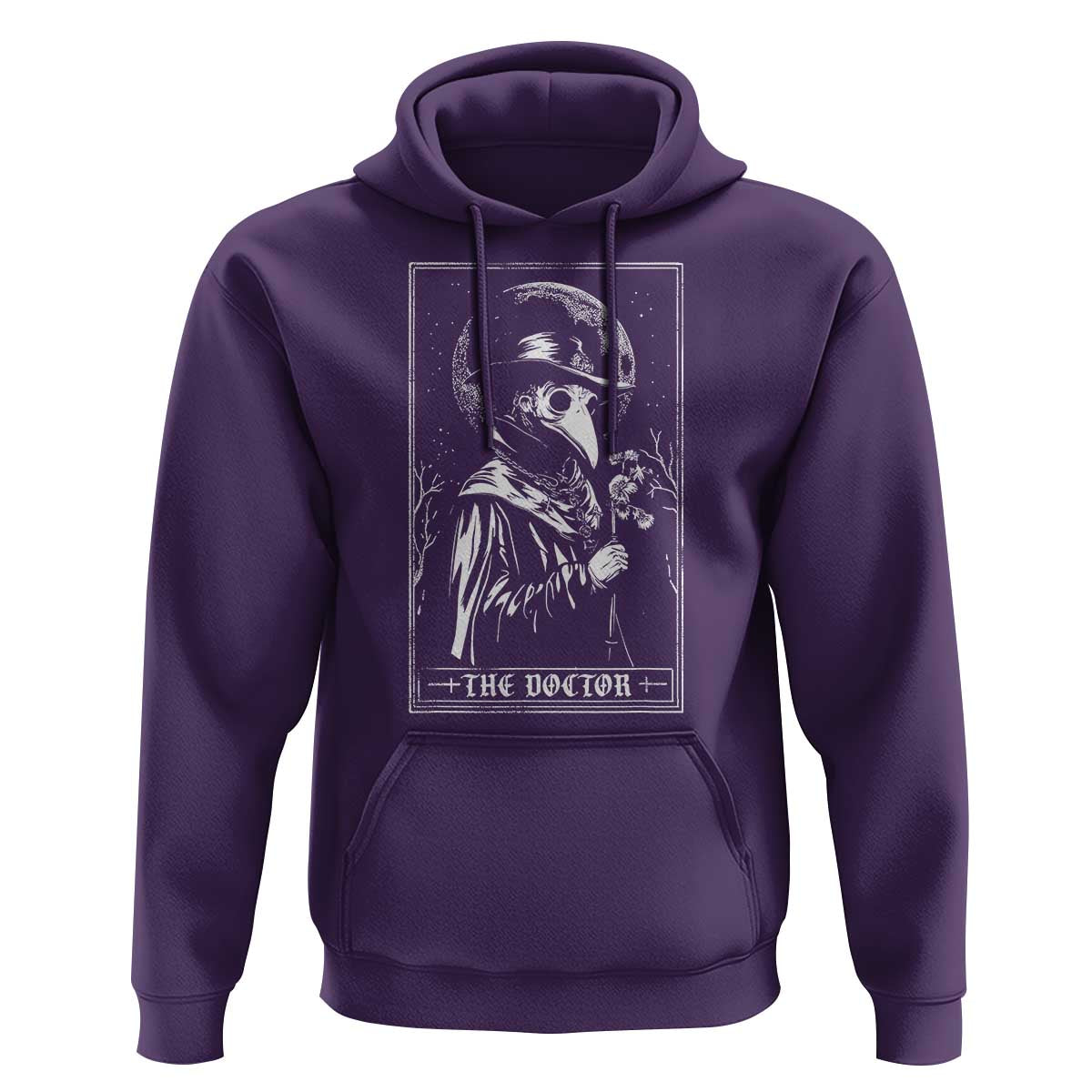 Plague Doctor Tarot Card Hoodie Horror Death Occult Satanic
