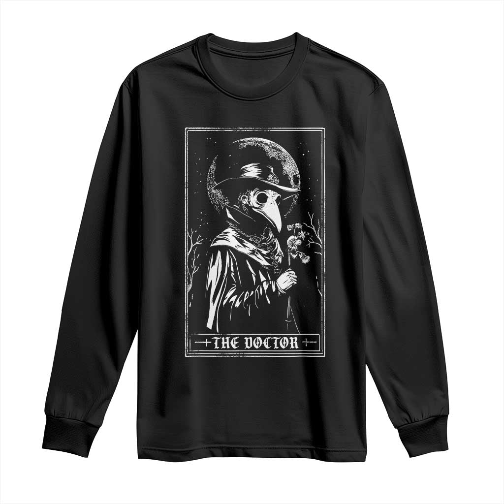 Plague Doctor Tarot Card Long Sleeve Shirt Horror Death Occult Satanic