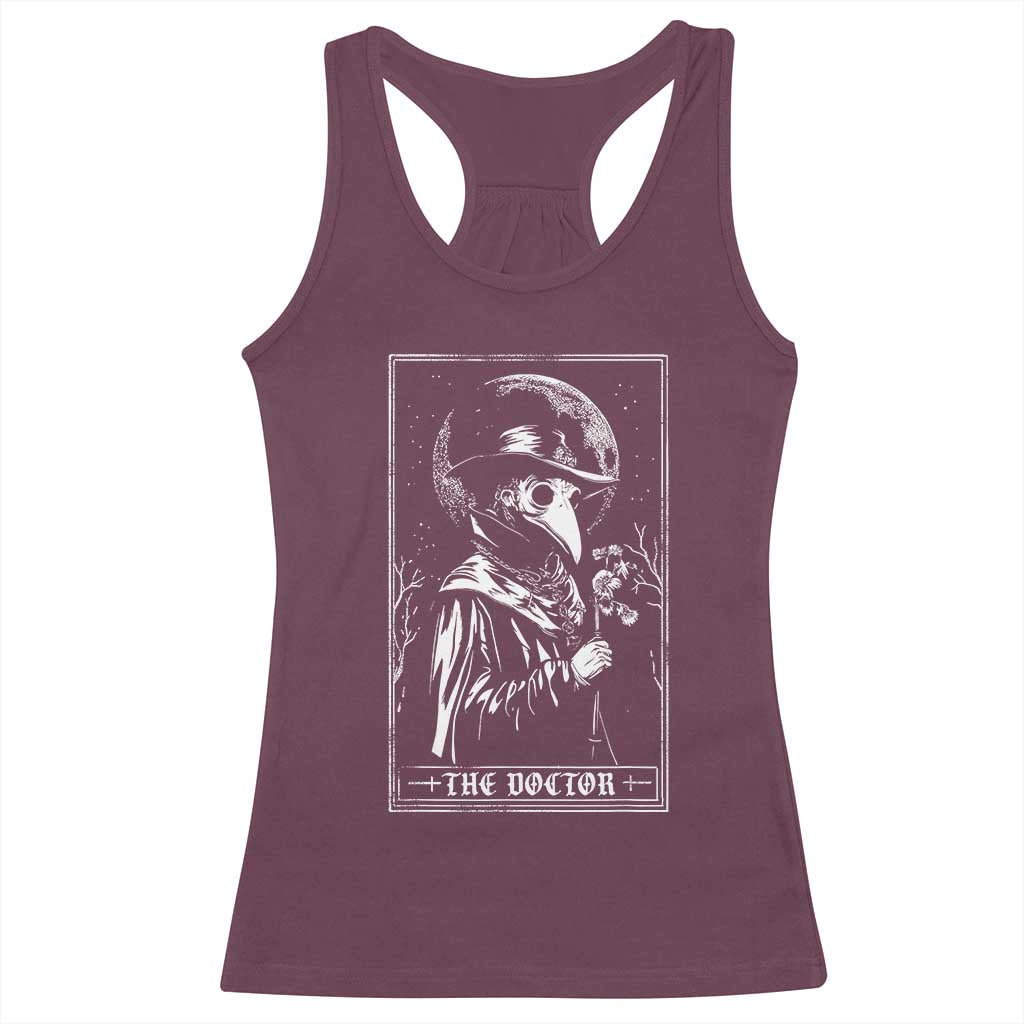 Plague Doctor Tarot Card Racerback Tank Top Horror Death Occult Satanic