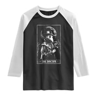 Plague Doctor Tarot Card Raglan Shirt Horror Death Occult Satanic