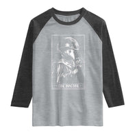 Plague Doctor Tarot Card Raglan Shirt Horror Death Occult Satanic