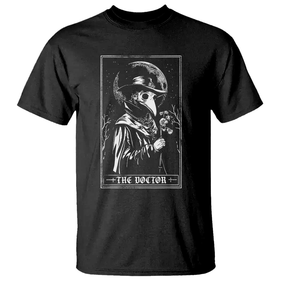 Plague Doctor Tarot Card T Shirt Horror Death Occult Satanic