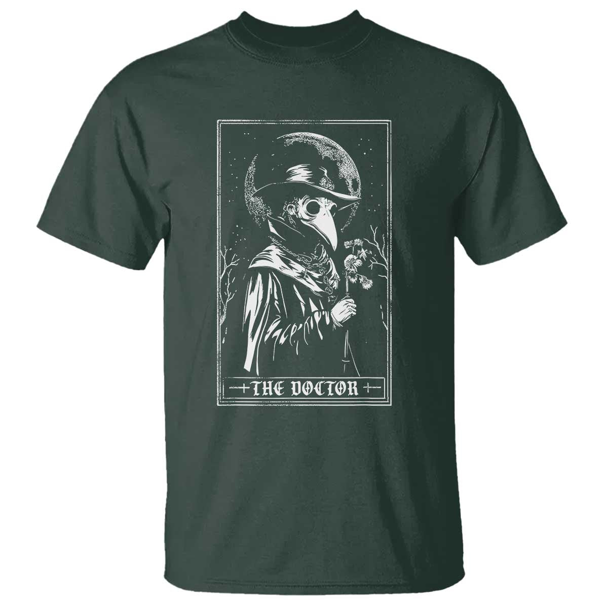 Plague Doctor Tarot Card T Shirt Horror Death Occult Satanic