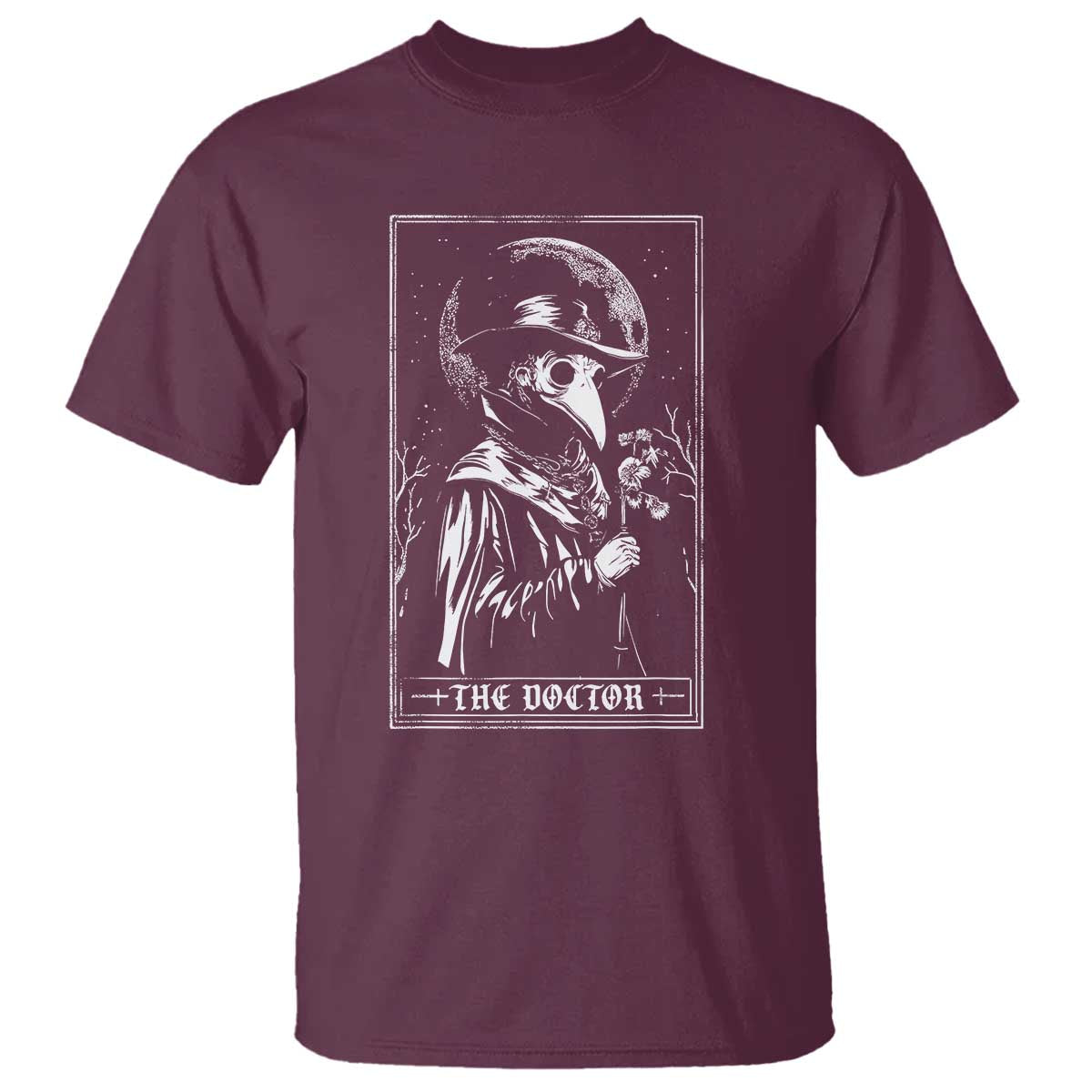 Plague Doctor Tarot Card T Shirt Horror Death Occult Satanic