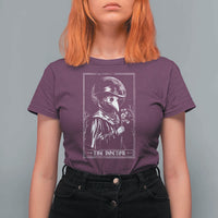 Plague Doctor Tarot Card T Shirt For Women Horror Death Occult Satanic