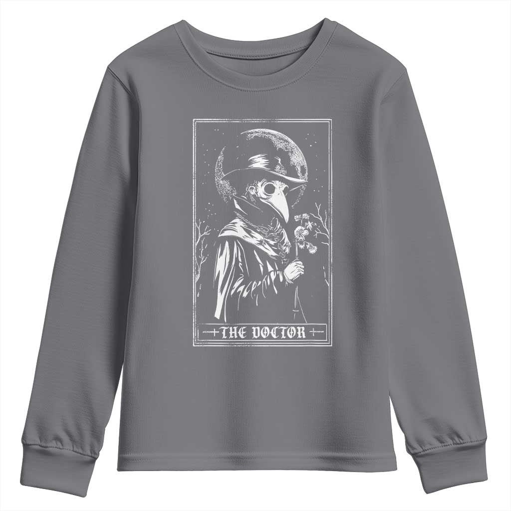 Plague Doctor Tarot Card Youth Sweatshirt Horror Death Occult Satanic