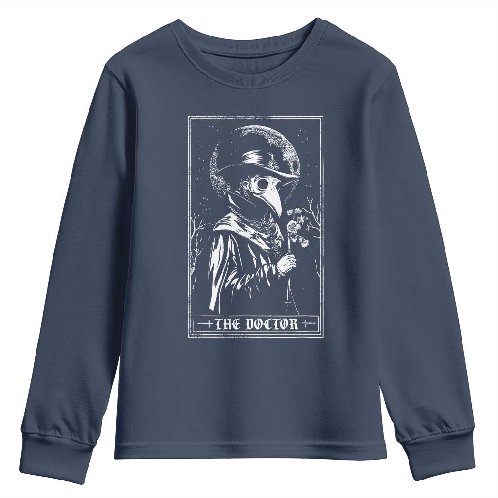 Plague Doctor Tarot Card Youth Sweatshirt Horror Death Occult Satanic