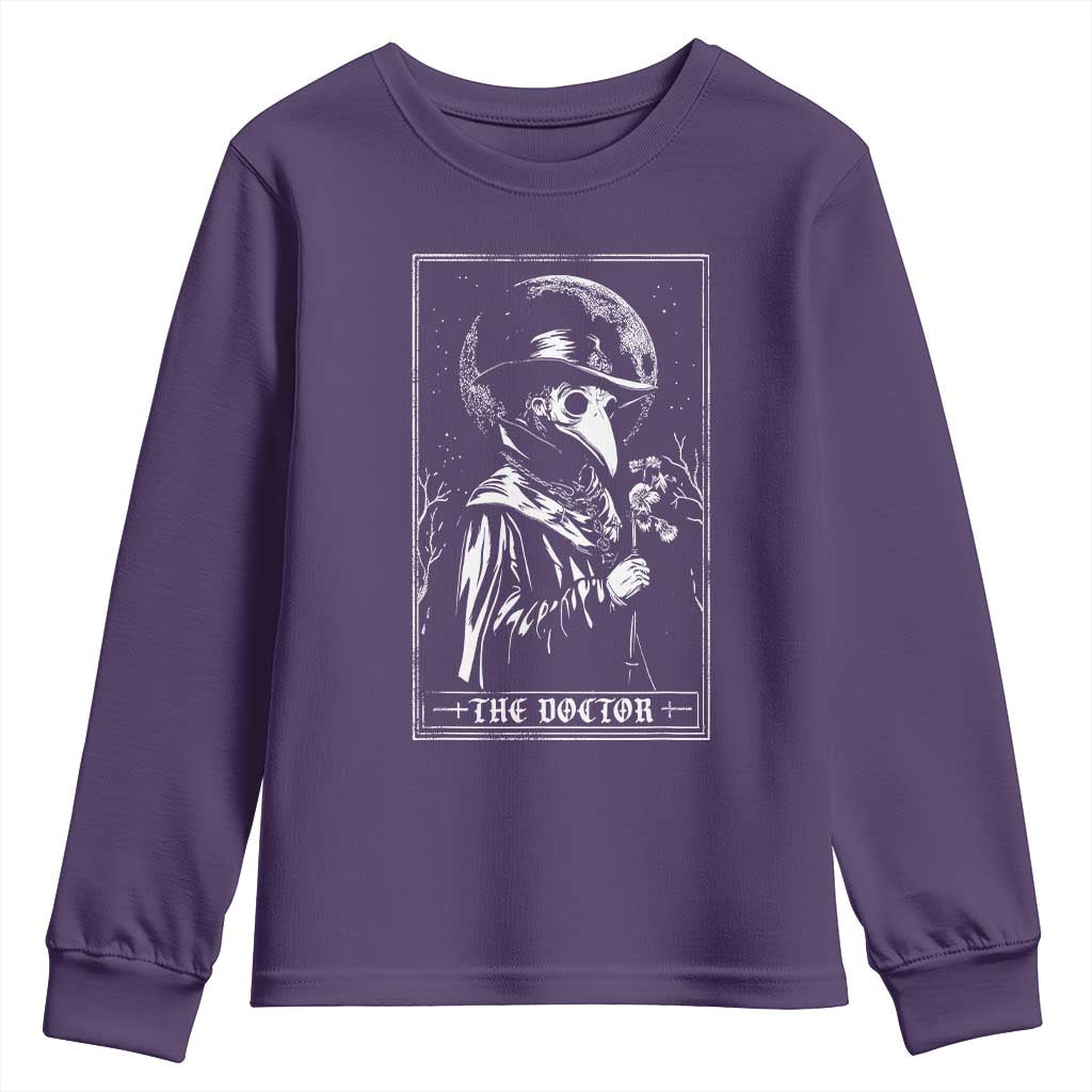 Plague Doctor Tarot Card Youth Sweatshirt Horror Death Occult Satanic