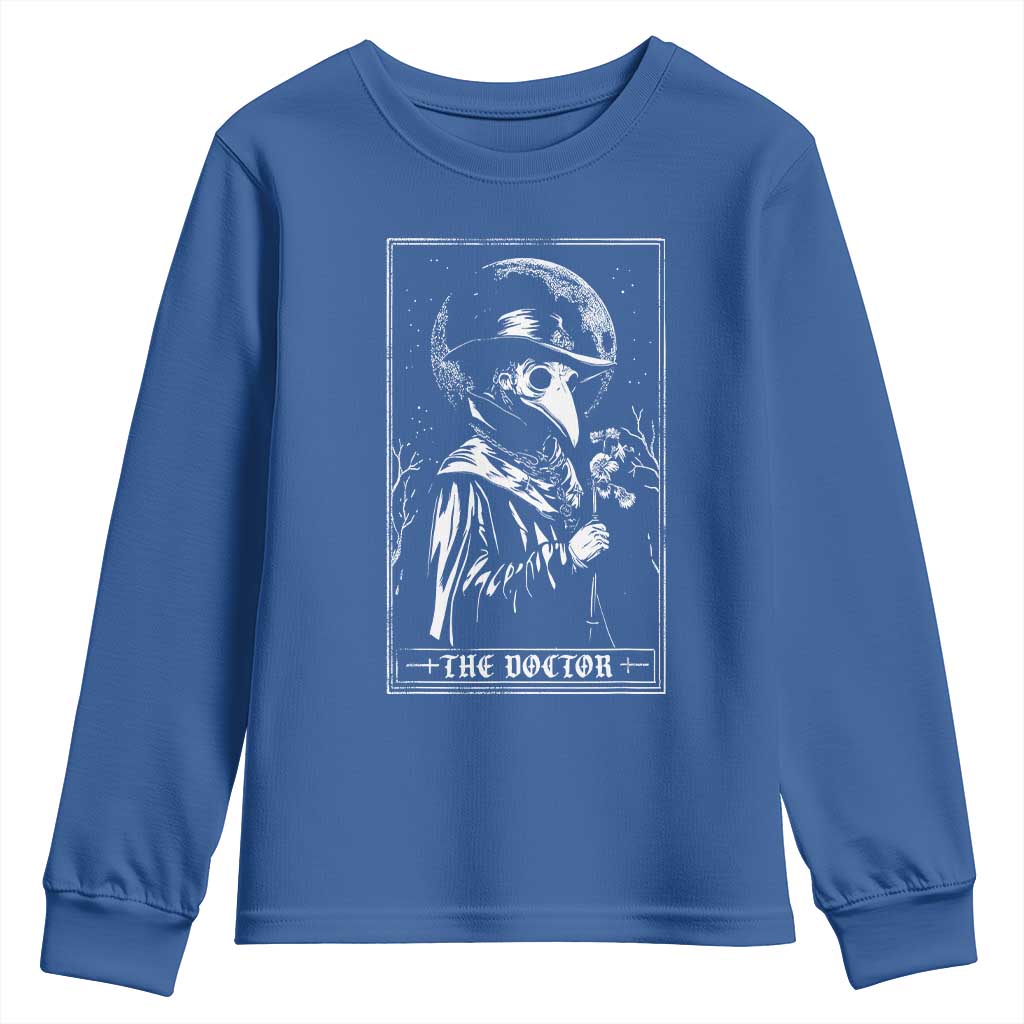 Plague Doctor Tarot Card Youth Sweatshirt Horror Death Occult Satanic