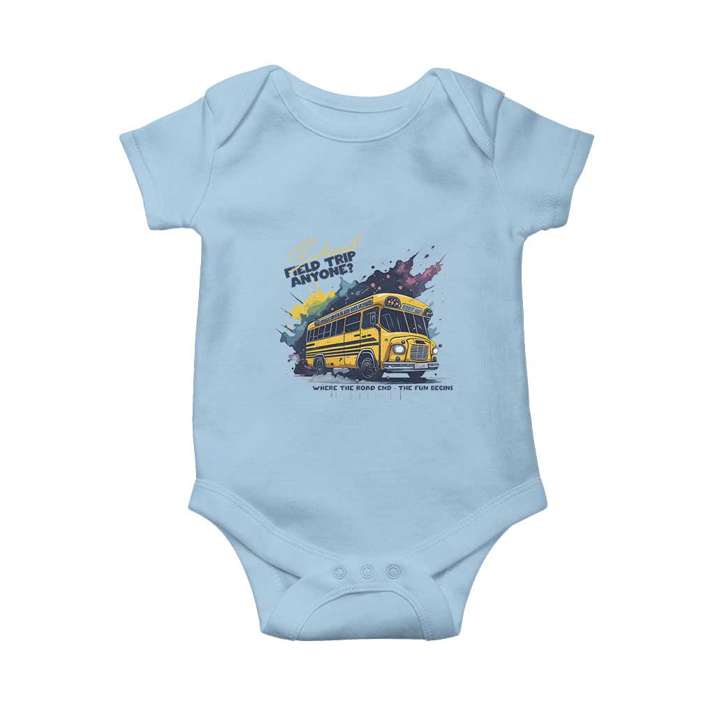 School Field Trip Anyone Baby Onesie School Bus Teacher - Wonder Print Shop